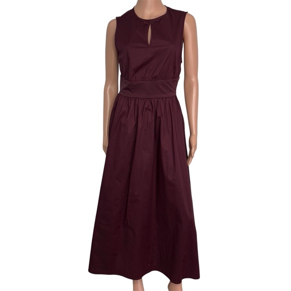 WEWOREWHAT Keyhole Midi Dress in Eggplant Size Small - Picture 1 of 12